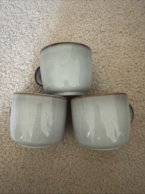 IKEA Stoneware Coffee Mugs in Light Gray Glaze - Set of 3